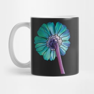 Pretty Blue Raspberries Flower Petals , Digitally Manipulated Blue and Purple Floral Photograph Mug